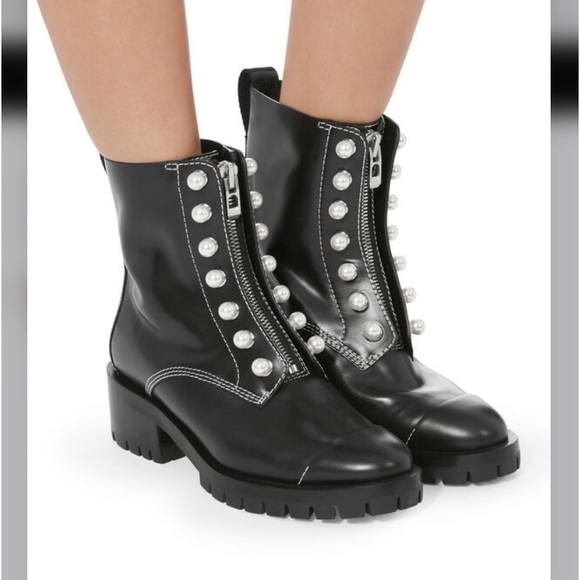 “Phillip Lim” Hayett lug sole zipper boot with pearls; size 36 1/2 (6.5) - Picture 2 of 14